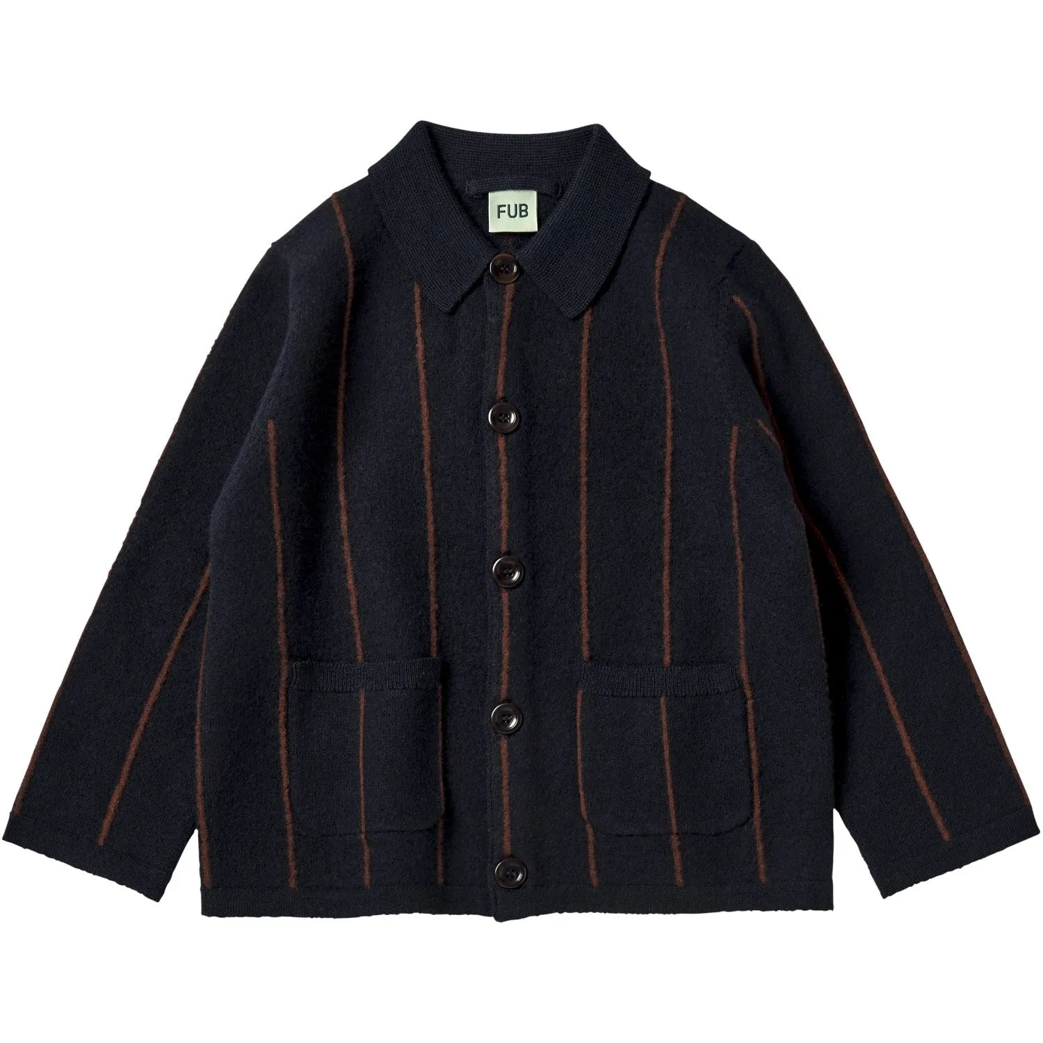 FUB Dark Navy Felted Jacket Anti Slip Interior