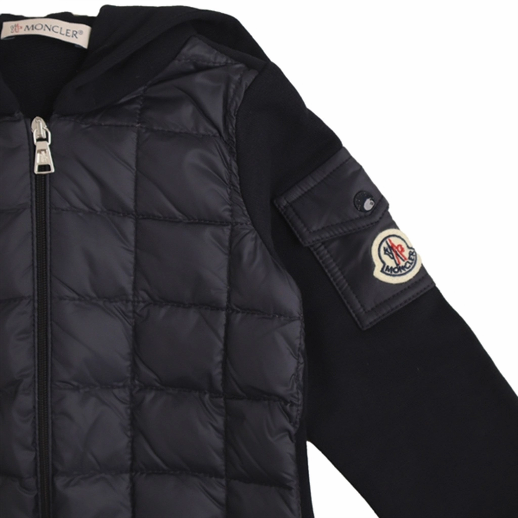 Reinforced Zippers Matte Finish Moncler Sweatshirt Navy