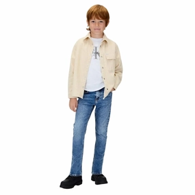 Classic Style Calvin Klein Jeans Dad Fit IB0IB02547 Washed Blue Cf per Junior - Stile e Comfort