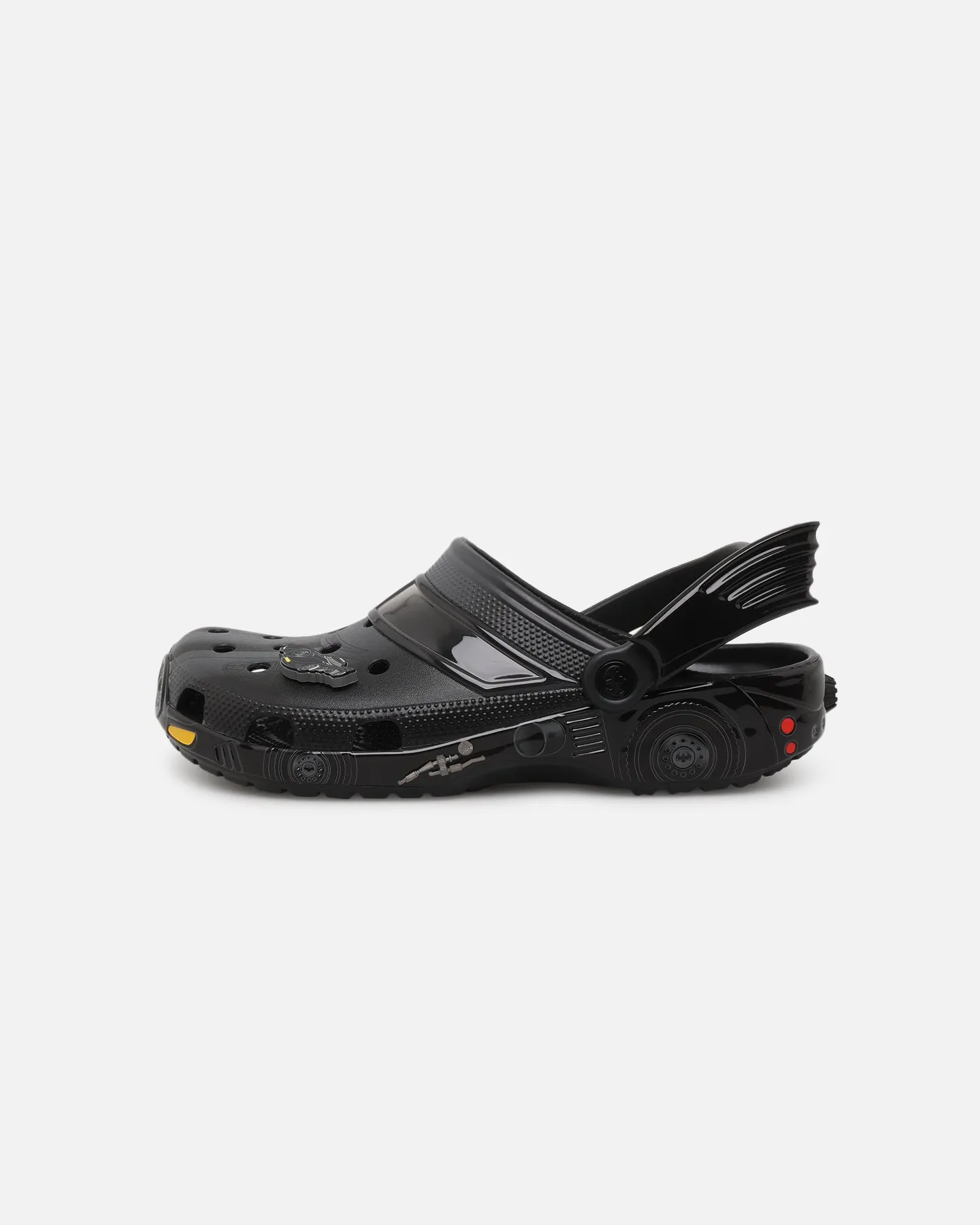 Loose Fit Flat Crocs DC Batman Batmobile Classic Clog Black