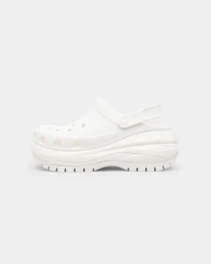 Comfortable Insole Mid Top Crocs Mega Crush Clog White