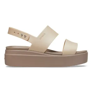 Crocs sandalo da donna Brooklyn Metallic Low Wedge 207641 99P metallic champagne Urban Escape Laidback Look