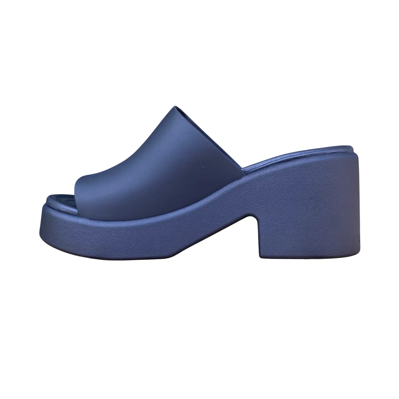 Crocs sandalo da donna con tacco Brooklyn Slide Heel 209408-060 nero Street Style Animal Print