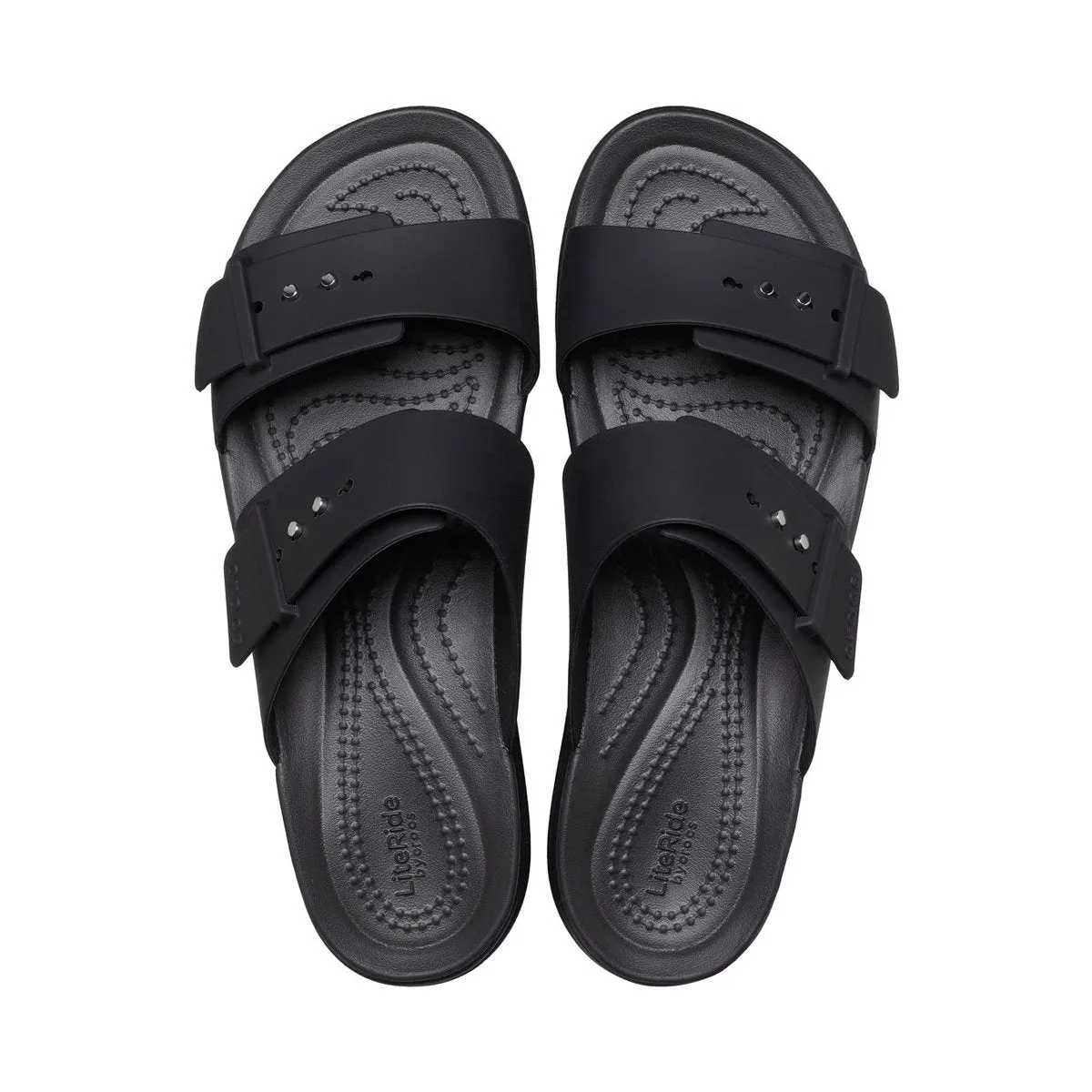 Snake Skin Casual Footwear for Men Crocs sandalo da donna con zeppa Brooklyn Buckle Low Wedge 207431-001 nero