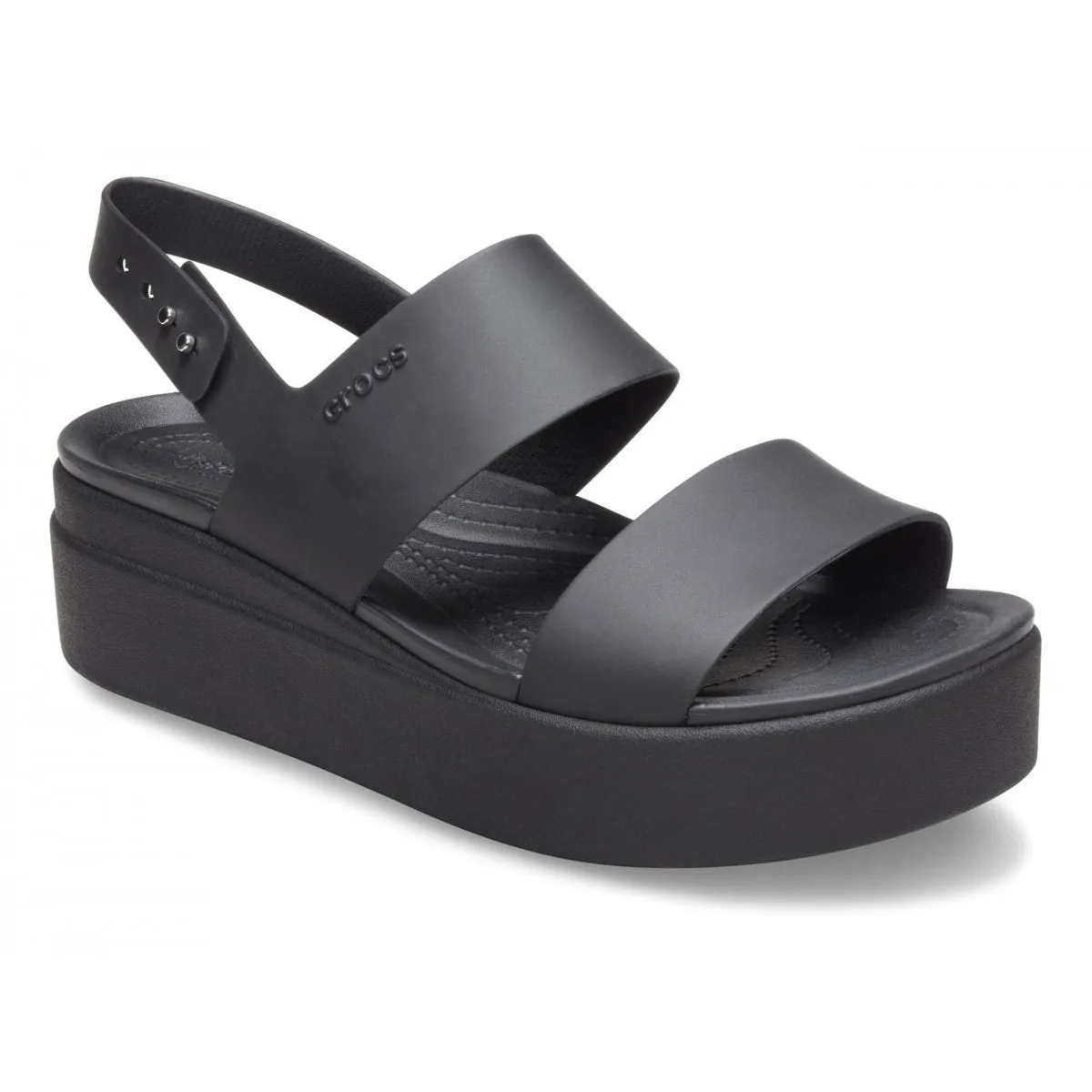 Urban Casual All terrain Crocs Sandalo da donna con zeppa Brooklyn Low Wedge 206453 060 nero