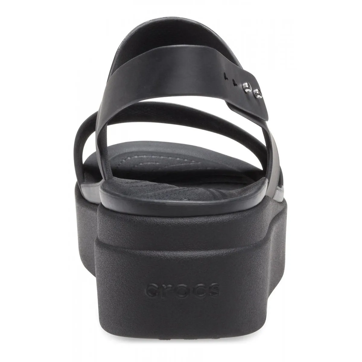 active shoes Water Resistant Finish Crocs Sandalo da donna con zeppa Brooklyn Low Wedge 206453 060 nero