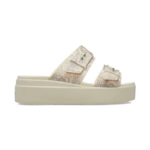 Everyday Footwear Thermo Adjustable Straps Crocs Sandalo da donna con zeppa Brooklyn Snake Buckle Low Wedge W 208244-1FR vanilla-multi