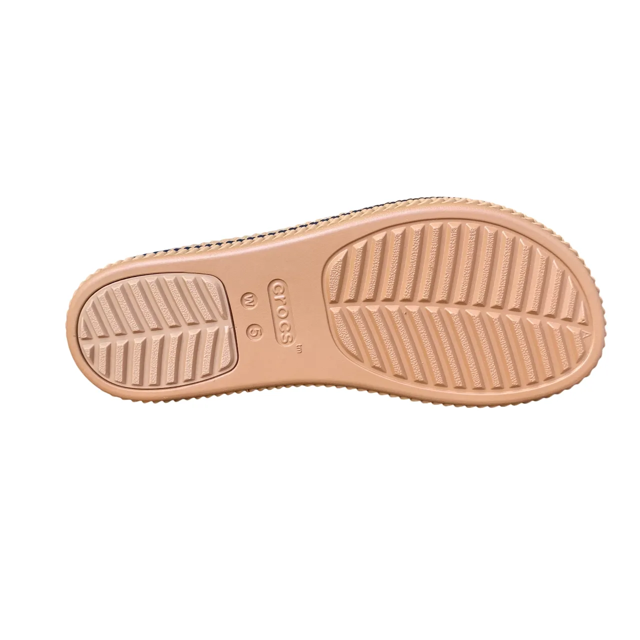 Crocs sandalo da donna con zeppa Brooklyn Woven Buckle 209978-001 nero Beach Fun
