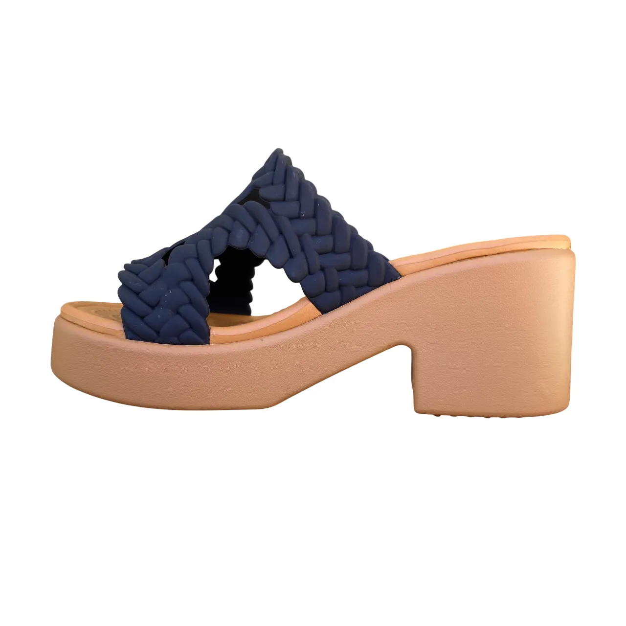 Vacation Fit Crocs Sandalo Donna Brooklyn Woven Slide Tacco 209979-001 Nero Comfort