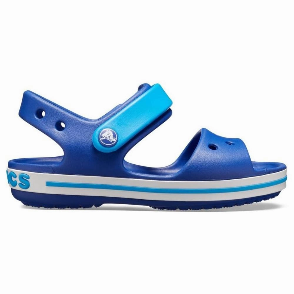 Impact Diffusing Structure Crocs Kids Crocband Sandal - Cerulean Blue/Ocean