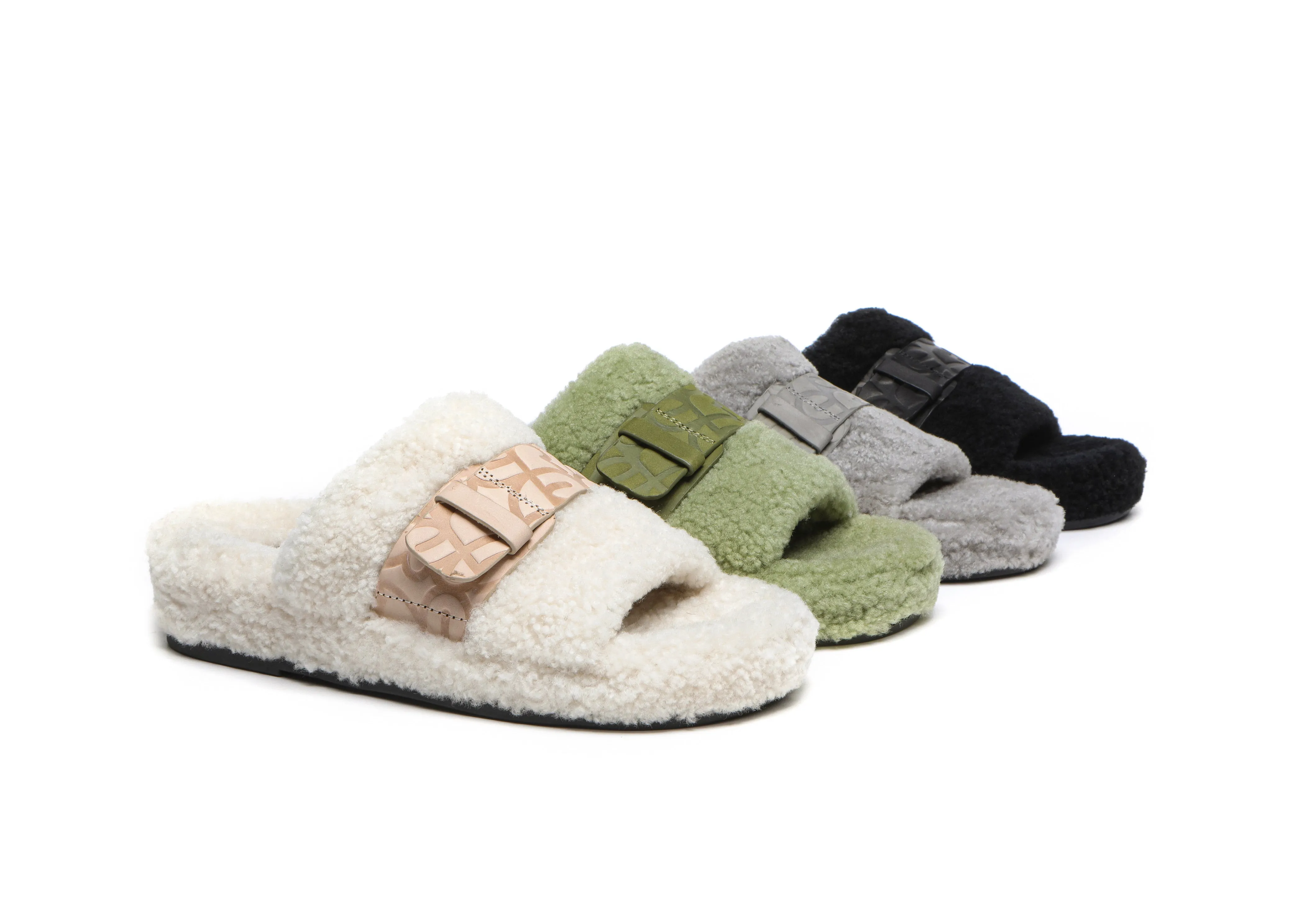 Croft UGG Women Curly Sheepskin Wool Slippers - EA2013 - EVERAU