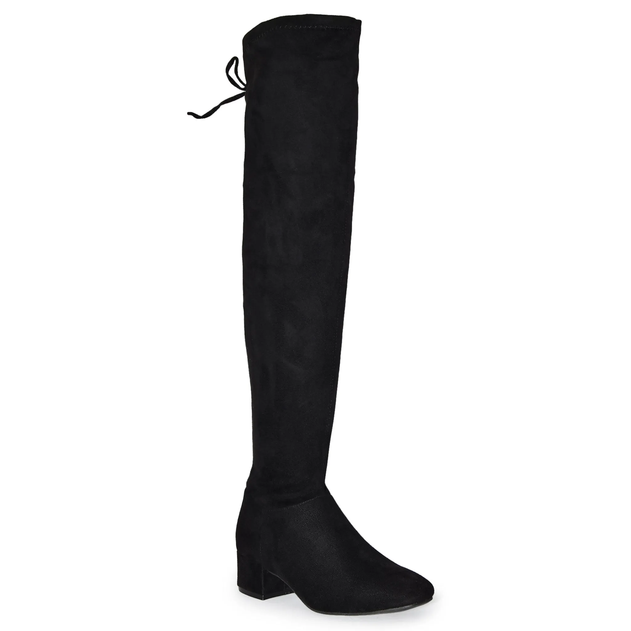 CROSS-01 Over The Knee Low Chunky Block Heel Boots