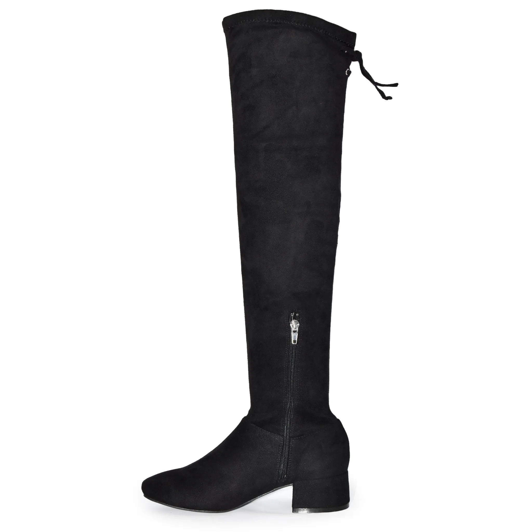 CROSS-01 Over The Knee Low Chunky Block Heel Boots