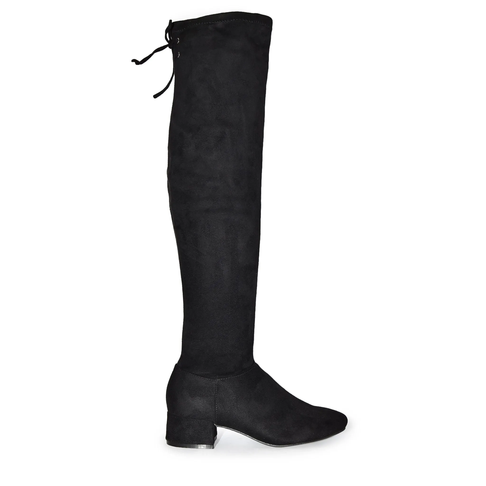 CROSS-01 Over The Knee Low Chunky Block Heel Boots