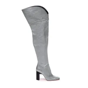 Cullinan Over-the-Knee Boot in Silver