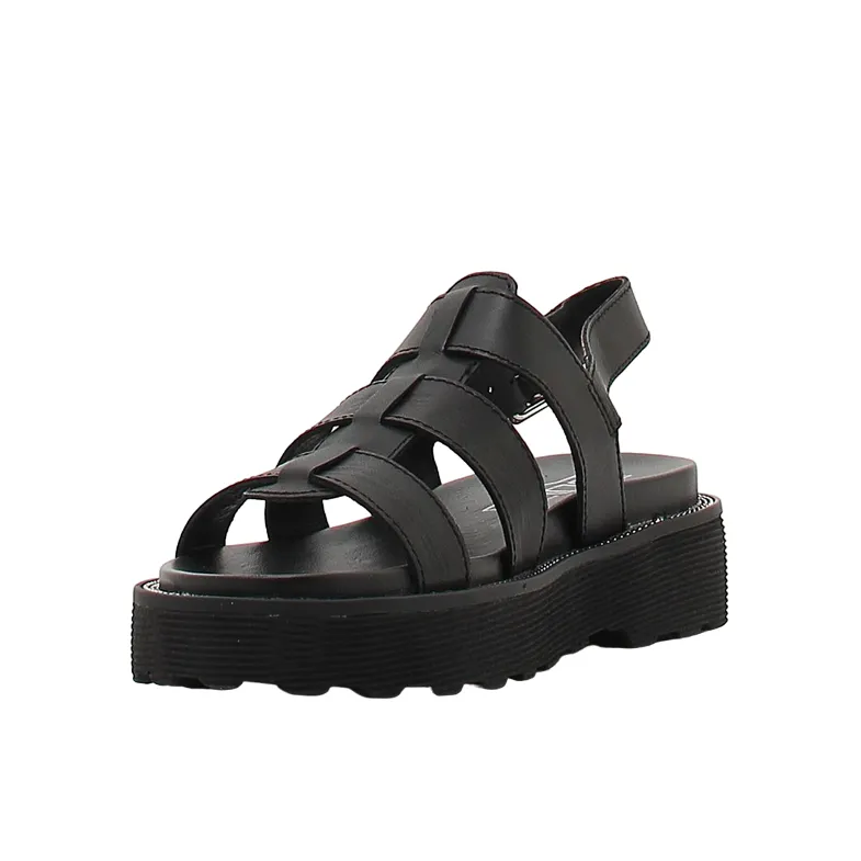 Low Profile Footbed Design Fashionable Flip-flops for Travel Cult sandalo da donno in pelle Ziggy 3137 nero