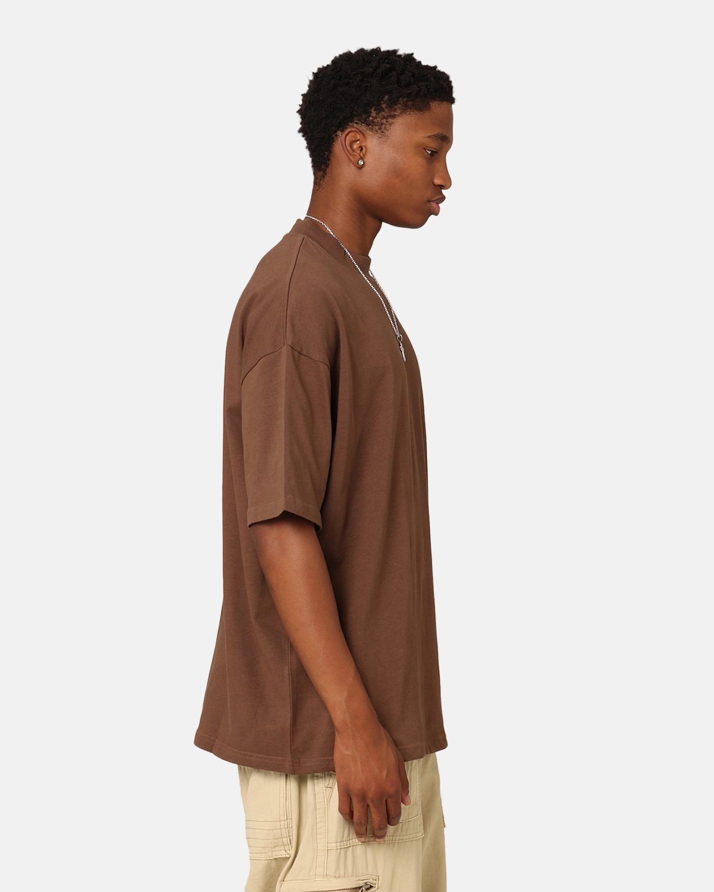 Eco Friendly Material Culture Kings Oversized Blank T-Shirt Brown