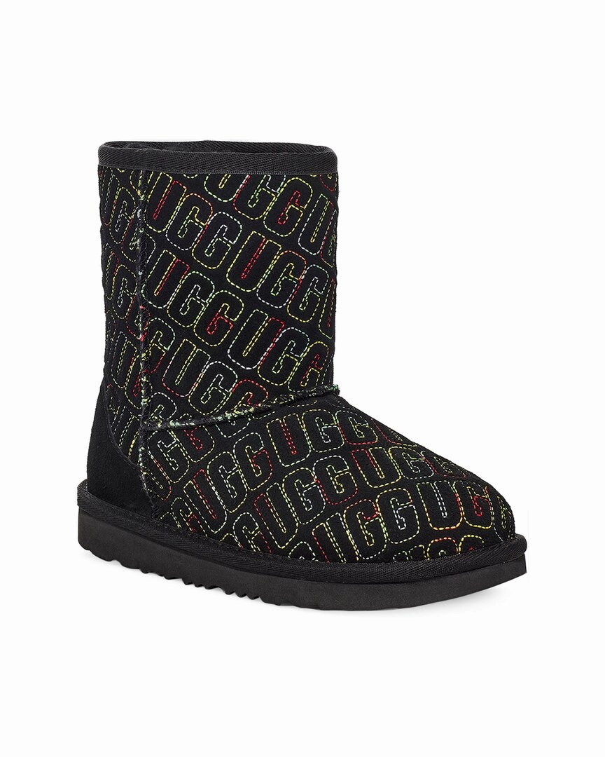 UGG Classic II Graphic Stitch Suede Toddler Boot Fast Fit Thermoregulating Insoles