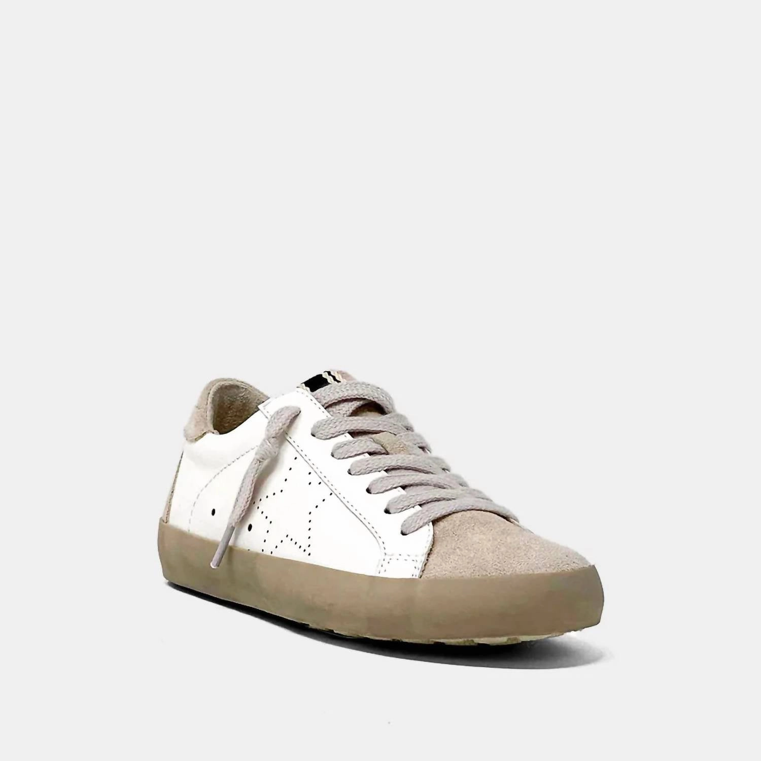 Youth Mia Sneaker In White Contoured Footbed Design Secure Design