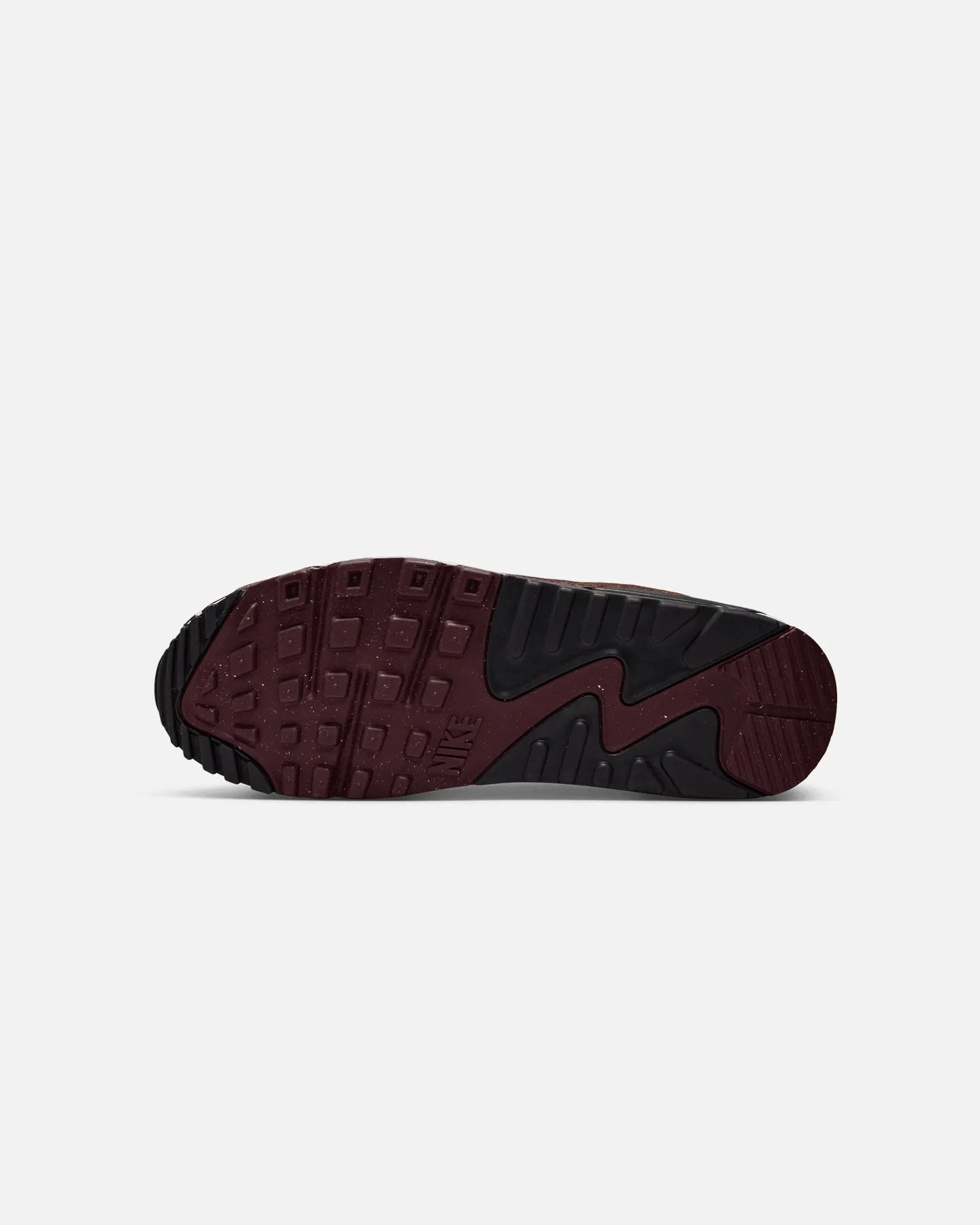 Nike Women's Air Max 90 Sail/Burgundy Crush/Black symmetrical shoes