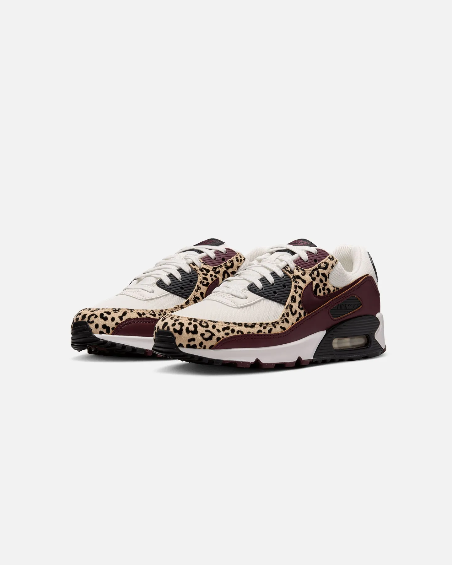 Nike Women's Air Max 90 Sail/Burgundy Crush/Black Orthotic Compatible Footbed