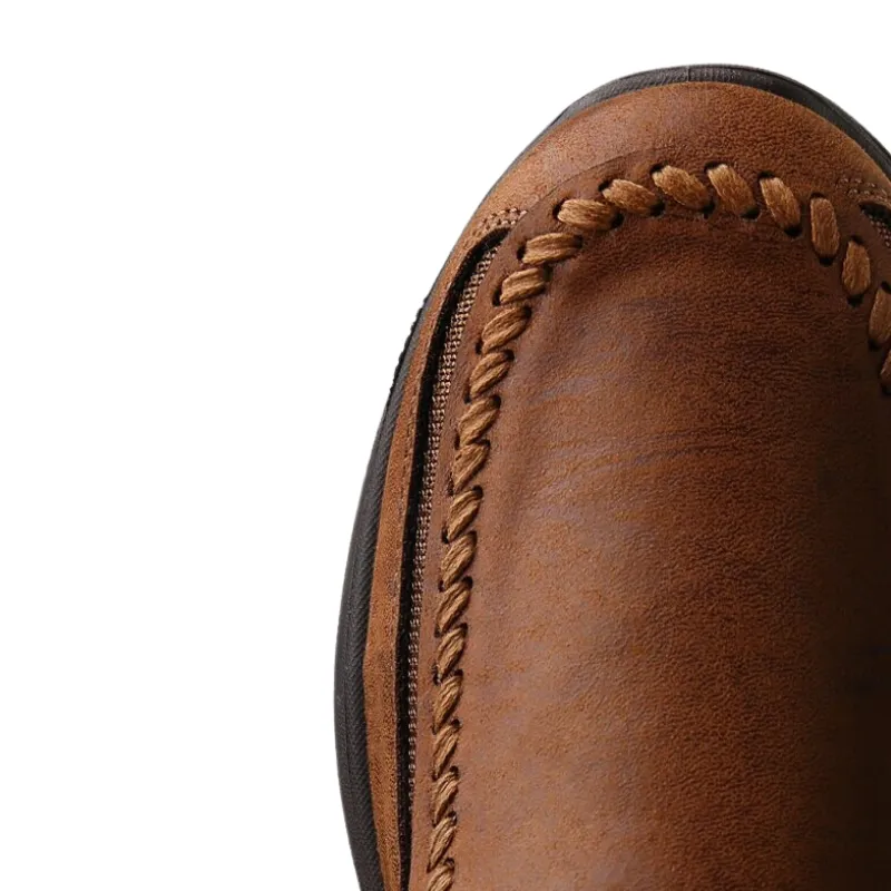 Cuzcare Ortho Men's Shoes Comfortable Lightweight Soft Sole Leather Loafers