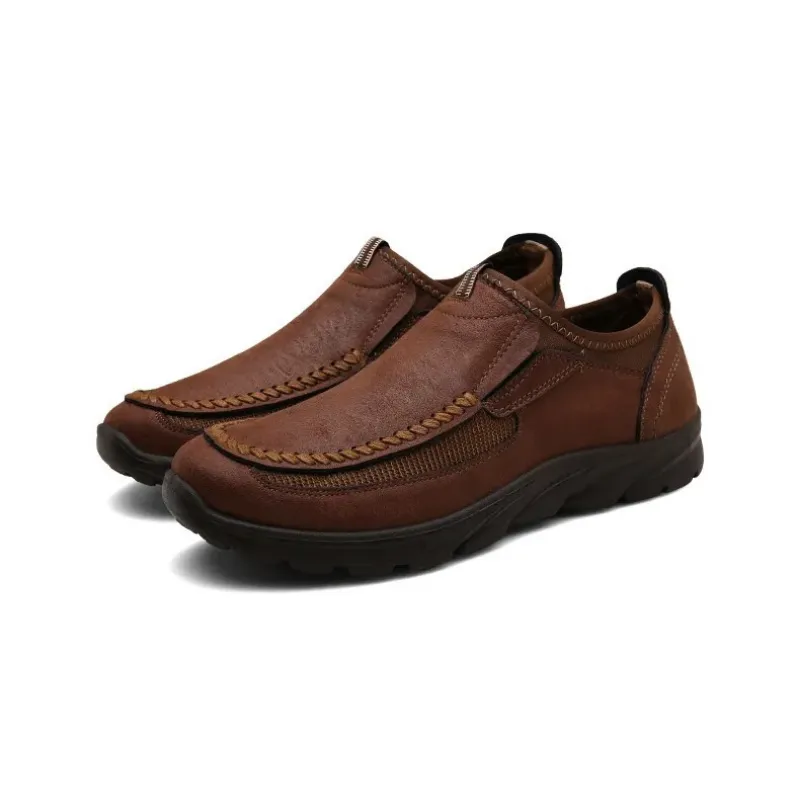 Cuzcare Ortho Men's Shoes Comfortable Lightweight Soft Sole Leather Loafers