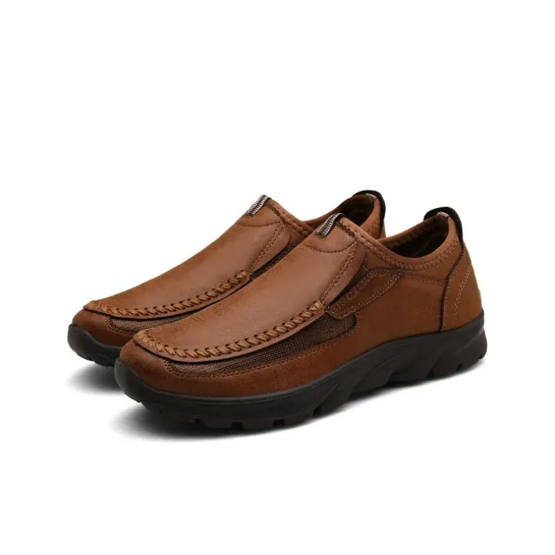 Cuzcare Ortho Men's Shoes Comfortable Lightweight Soft Sole Leather Loafers