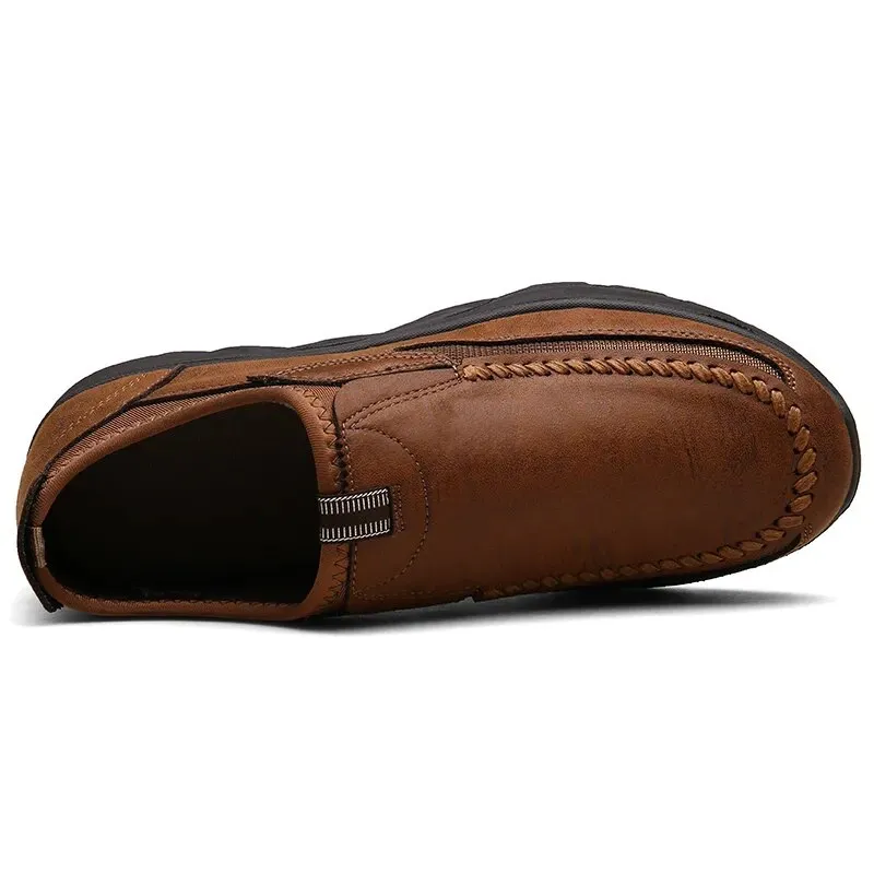 Cuzcare Ortho Men's Shoes Comfortable Lightweight Soft Sole Leather Loafers