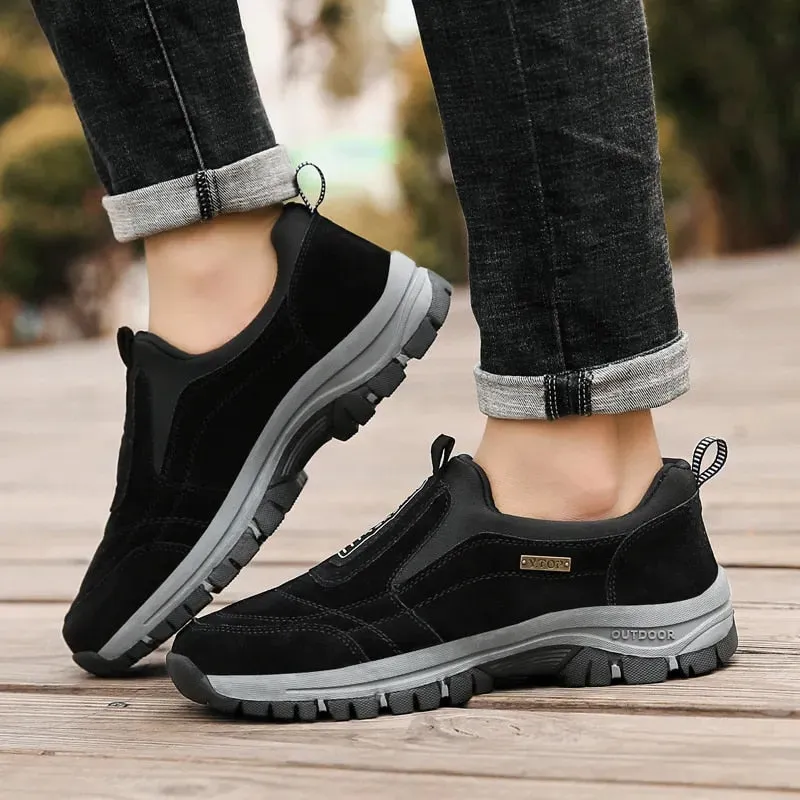 Cuzcare Orthopedic Men Shoes Arch Support Wide Toebox AntiSkid Walking Outdoor