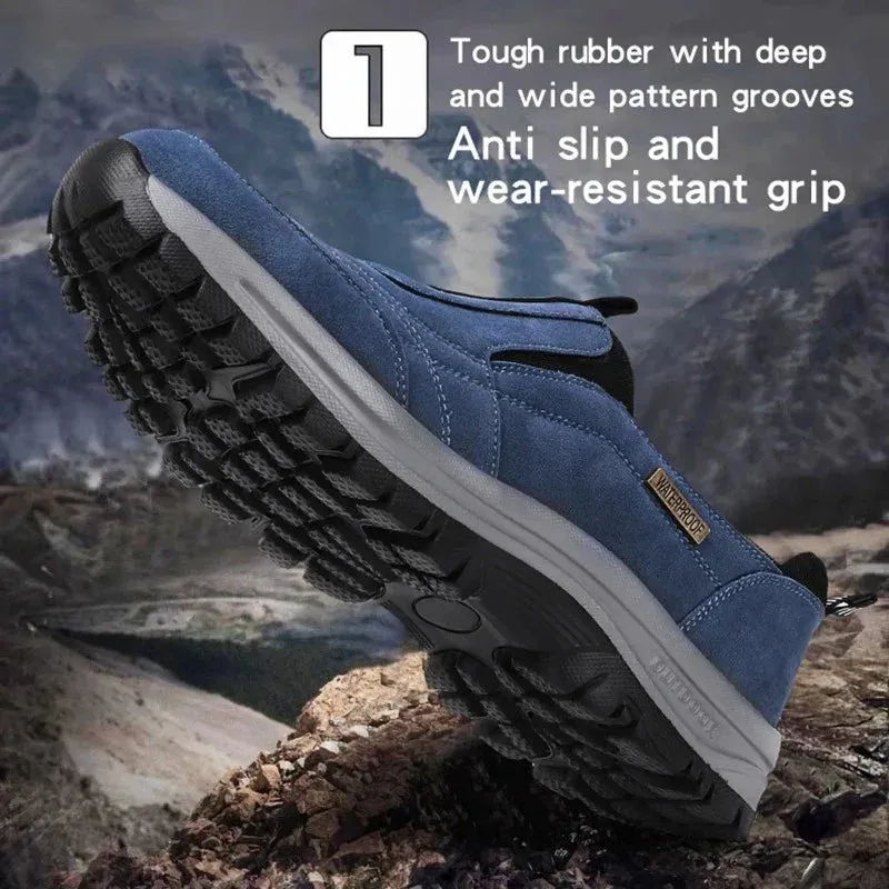 Cuzcare Orthopedic Men Shoes Arch Support Wide Toebox AntiSkid Walking Outdoor