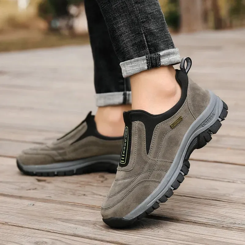 Cuzcare Orthopedic Men Shoes Arch Support Wide Toebox AntiSkid Walking Outdoor