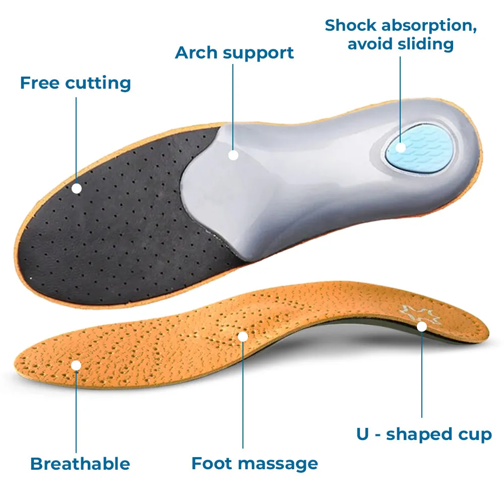 Cuzcare Orthopedic Men Shoes Arch Support Wide Toebox AntiSkid Walking Outdoor