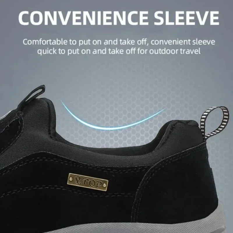 Cuzcare Orthopedic Men Shoes Arch Support Wide Toebox AntiSkid Walking Outdoor