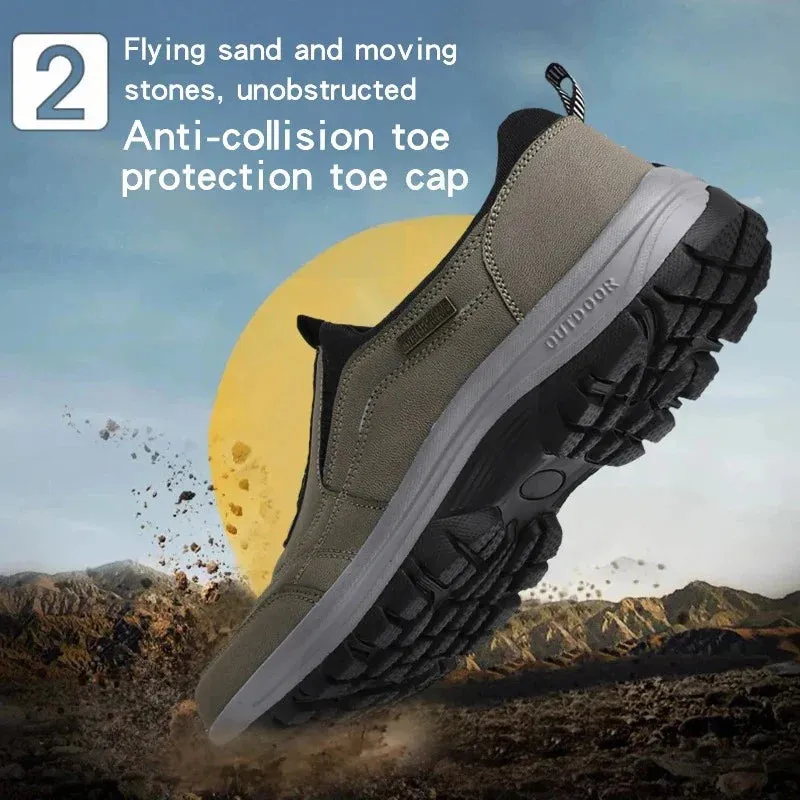 Cuzcare Orthopedic Men Shoes Arch Support Wide Toebox AntiSkid Walking Outdoor