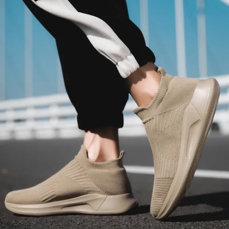 Cuzcare Orthopedic Men Shoes Breathable Walking Slip-on Sock Gym Casual Shoes