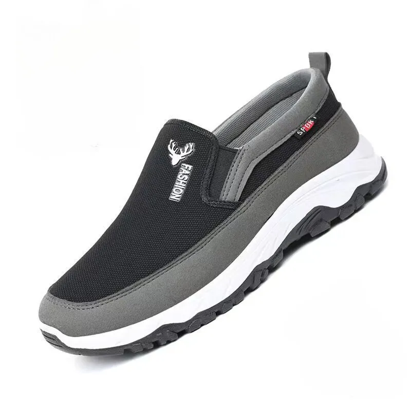 Cuzcare Orthopedic Men's Shoes Comfortable Soft Sole Canvas Slip-on
