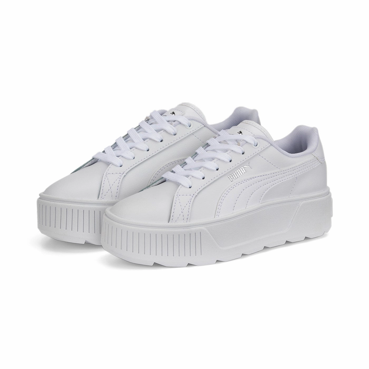 Comfort collar padding Training Run Puma scarpa sneakers da ragazza con zeppa Karmen 387374 01 bianco