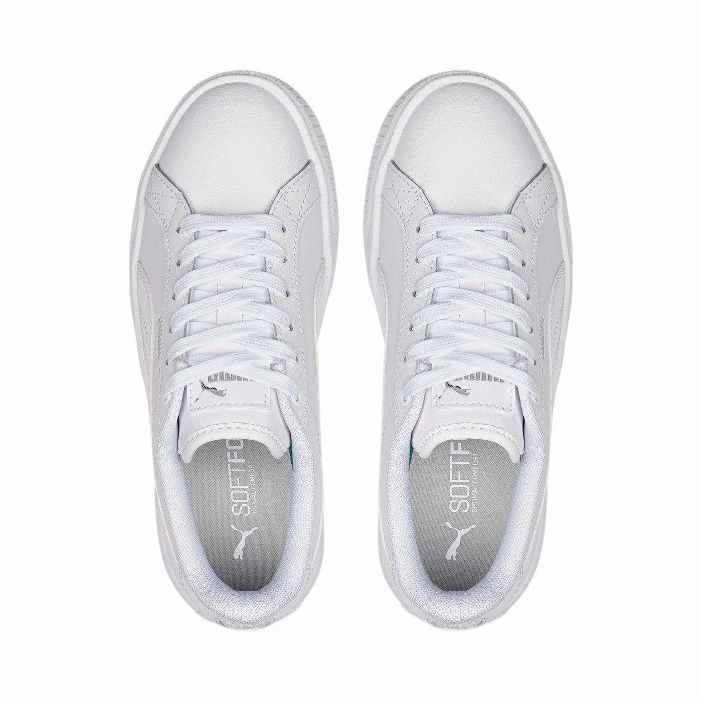 Breathable Sole Outsole Pattern Puma scarpa sneakers da ragazza con zeppa Karmen 387374 01 bianco