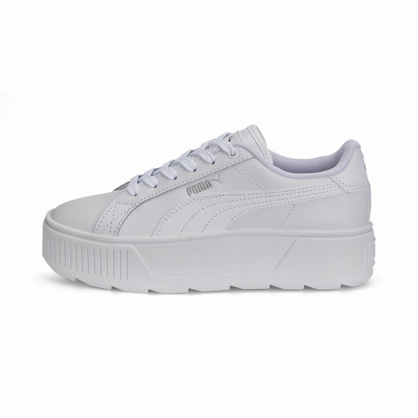 Puma scarpa sneakers da ragazza con zeppa Karmen 387374 01 bianco Torsion Stability Bar synthetic insole shoes