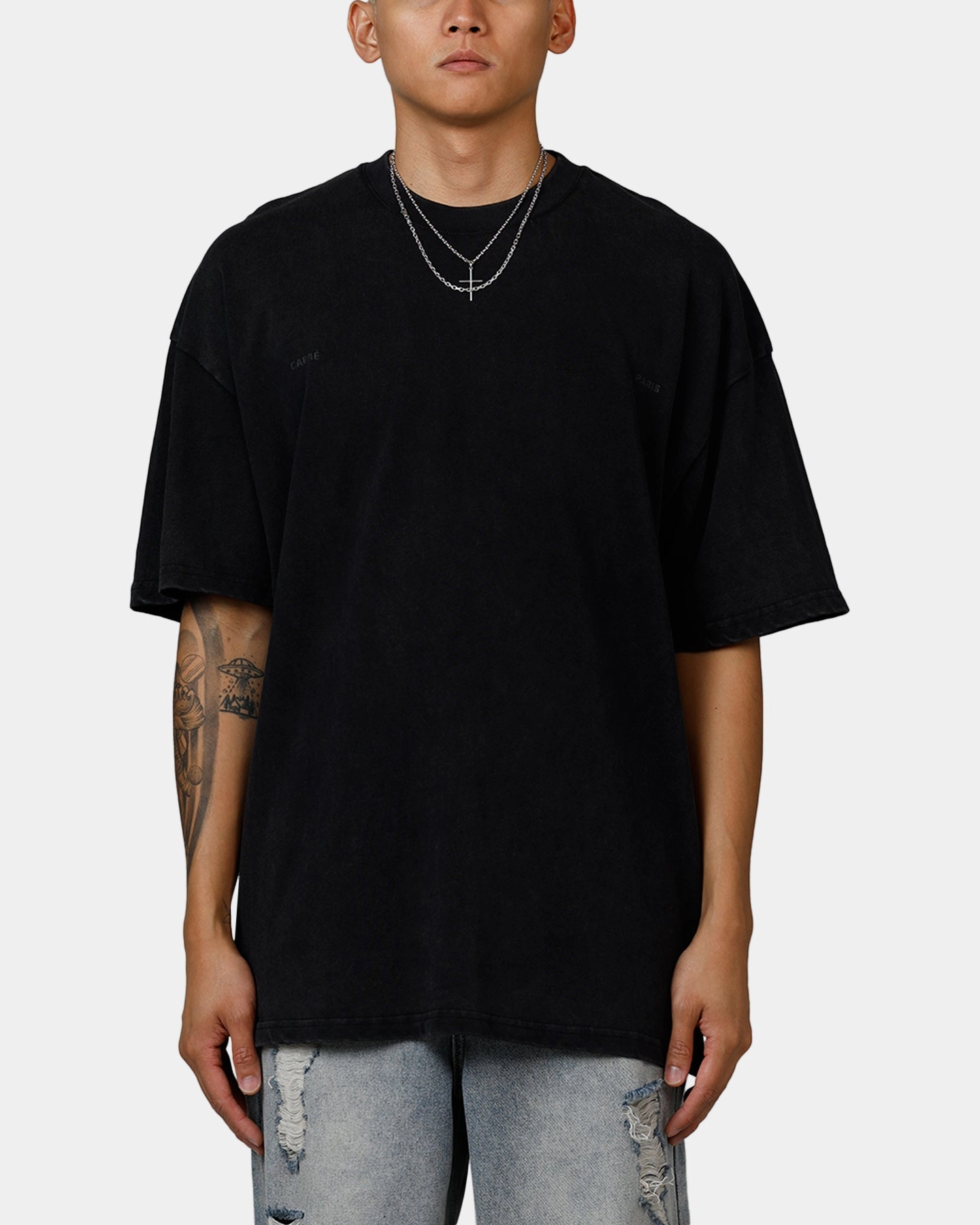 Outdoor Smart Thermal Regulation Layer Carre Experience Oversized T-Shirt Black Wash