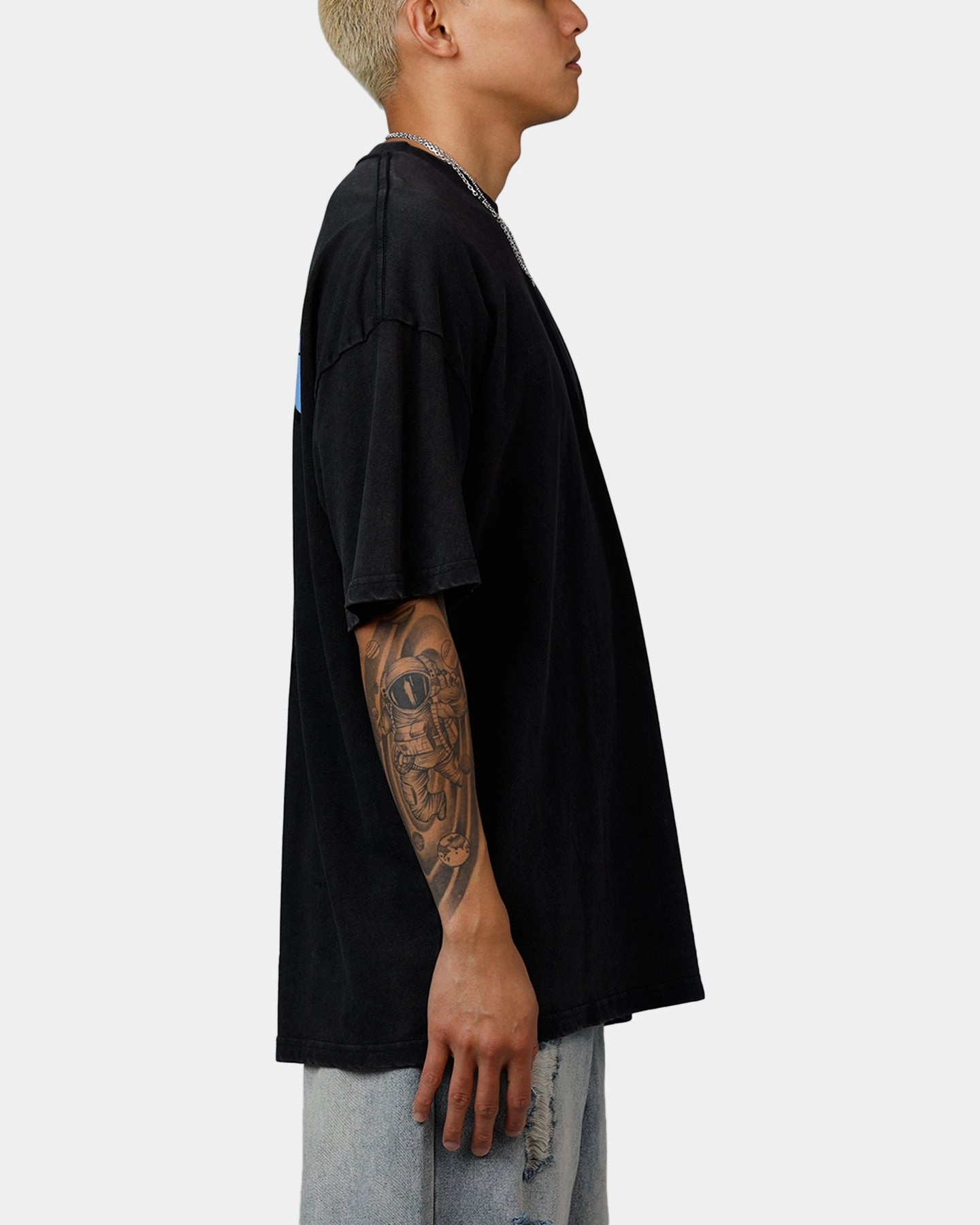 Carre Experience Oversized T-Shirt Black Wash OdorResistant Fabric TaglessCollar