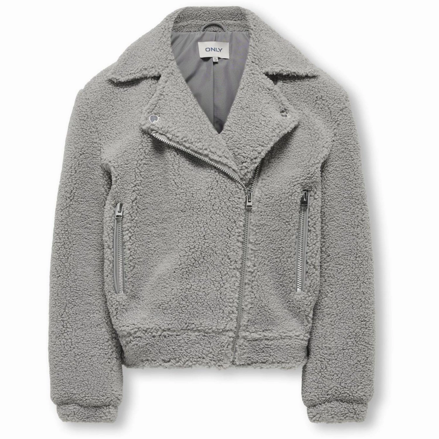 Everyday Comfort Fit kids ONLY Thunderstorm Rio Teddy Biker Jacket