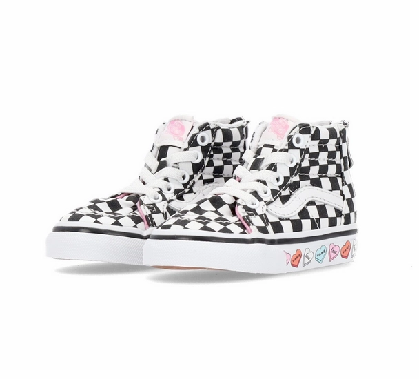 Aerobic Reaction Design Vans sneakers alta da bambino Sk8-Hi Zip Candy Hearts VN000XG5ABY1 nero-bianco
