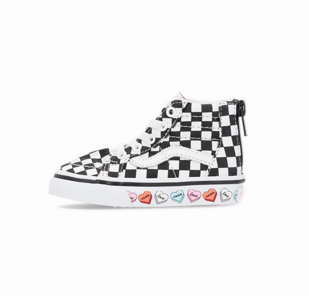 Vans sneakers alta da bambino Sk8-Hi Zip Candy Hearts VN000XG5ABY1 nero-bianco calorie - burning