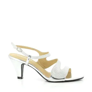 Dalessi Daytona Silver Slingback Heels