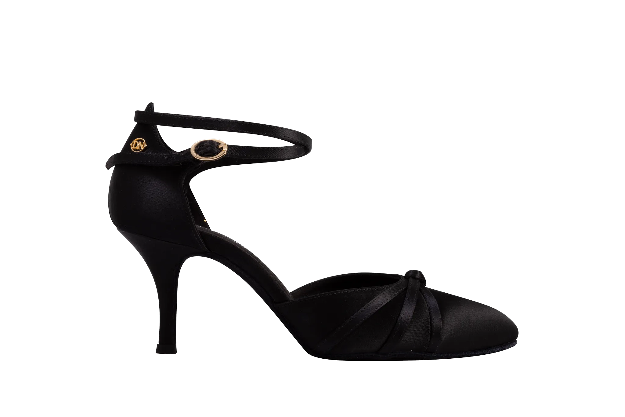Dance Naturals 28 Contessina Black Satin Pointed Toe Smooth Ballroom Dance Shoe