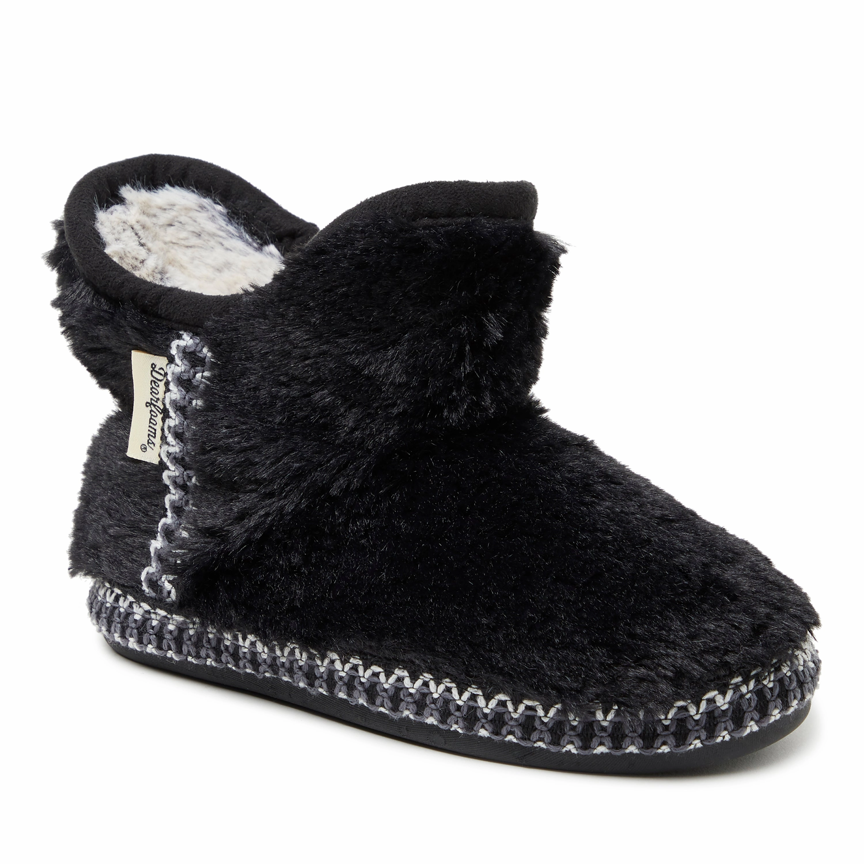 Dearfoams Kid's Girls Charlotte Pile Bootie Slippers Training Use