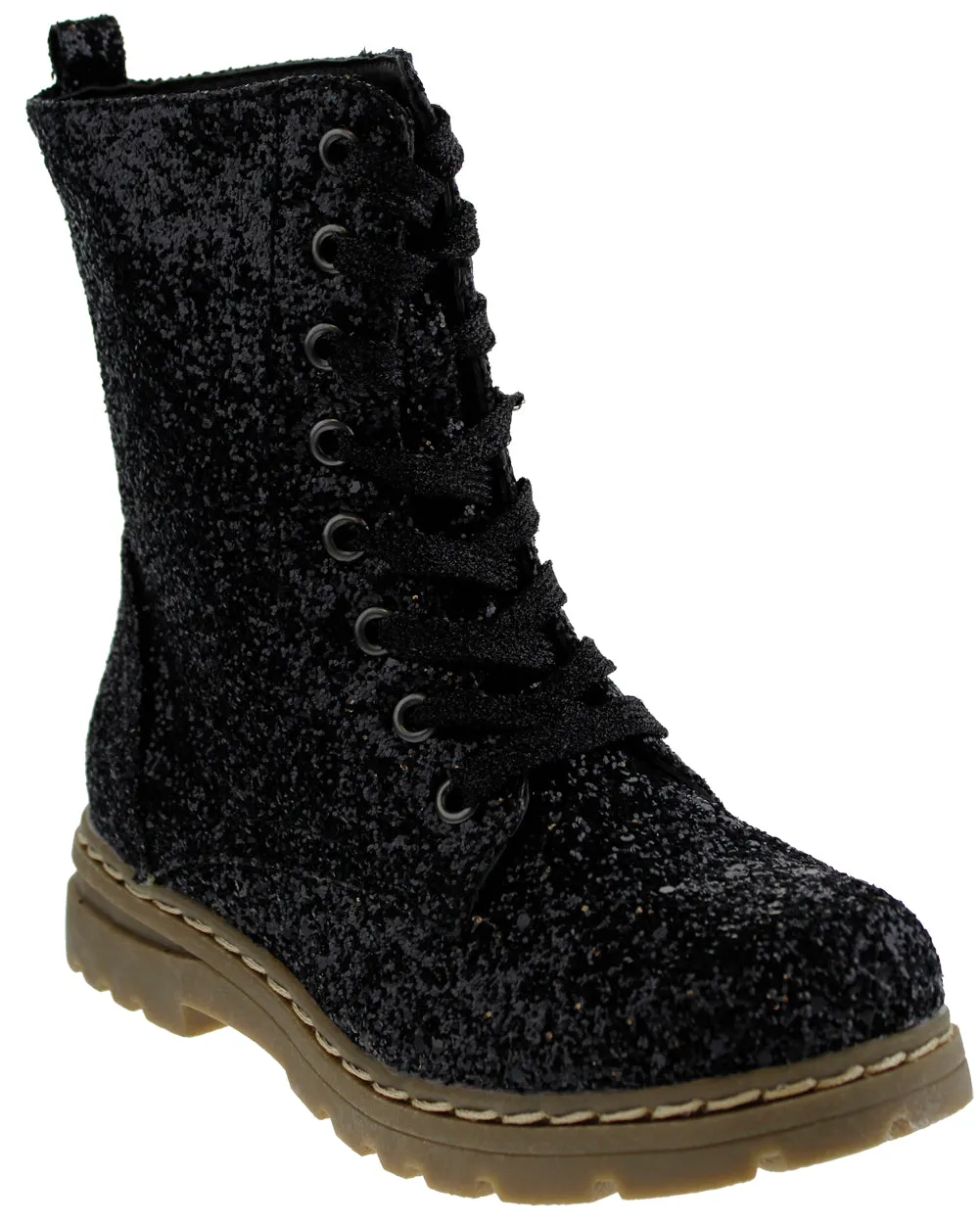Declyn 01 Womens Patent 2 Color Lace Combat Boots Candy Red 11