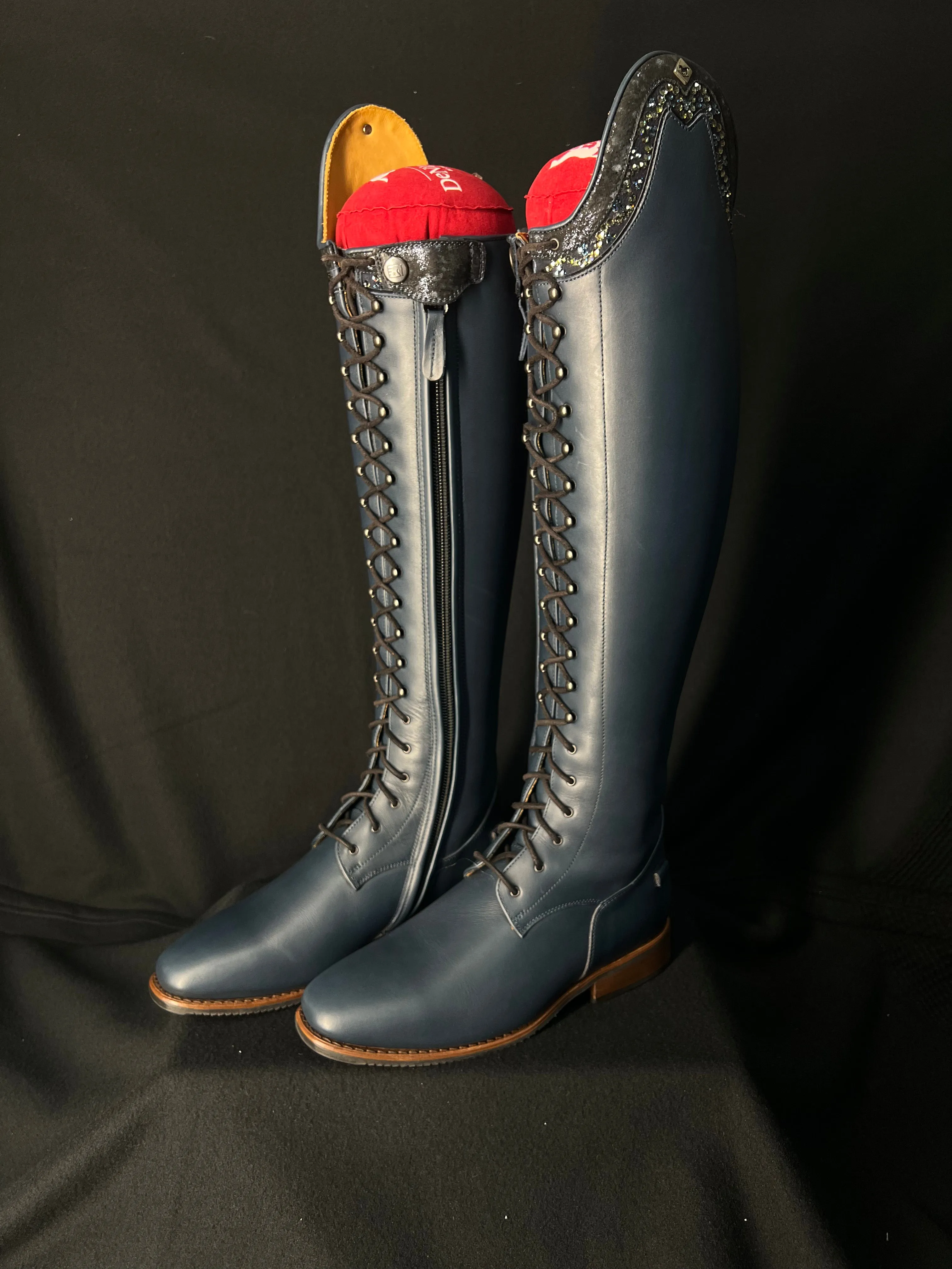 DeNiro Tintoretto Custom Dressage Boots Wrat Blu Oceano & Infinito Sky - In Stock